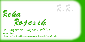 reka rojcsik business card